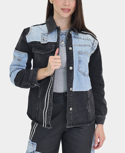 Striped Denim Jacket image 1