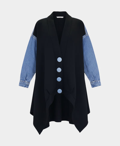 Denim Trim Hi-Lo Jacket image 2