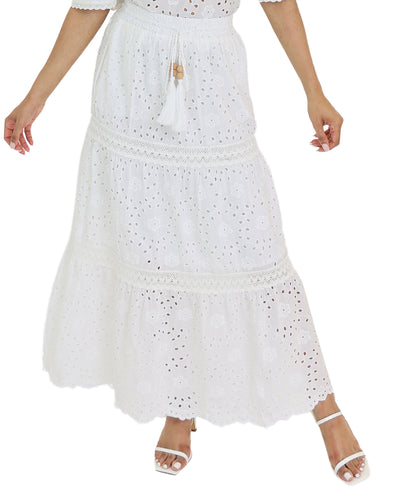 Eyelet Maxi Skirt image 1