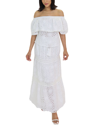 Eyelet Maxi Skirt image 2
