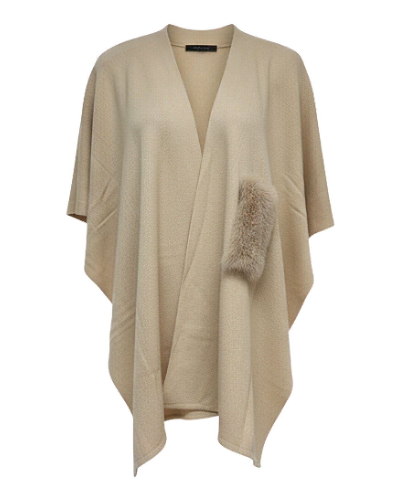 Wrap Cape w/ Faux Fur Trim view 2
