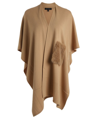 Wrap Cape w/ Faux Fur Trim image 1