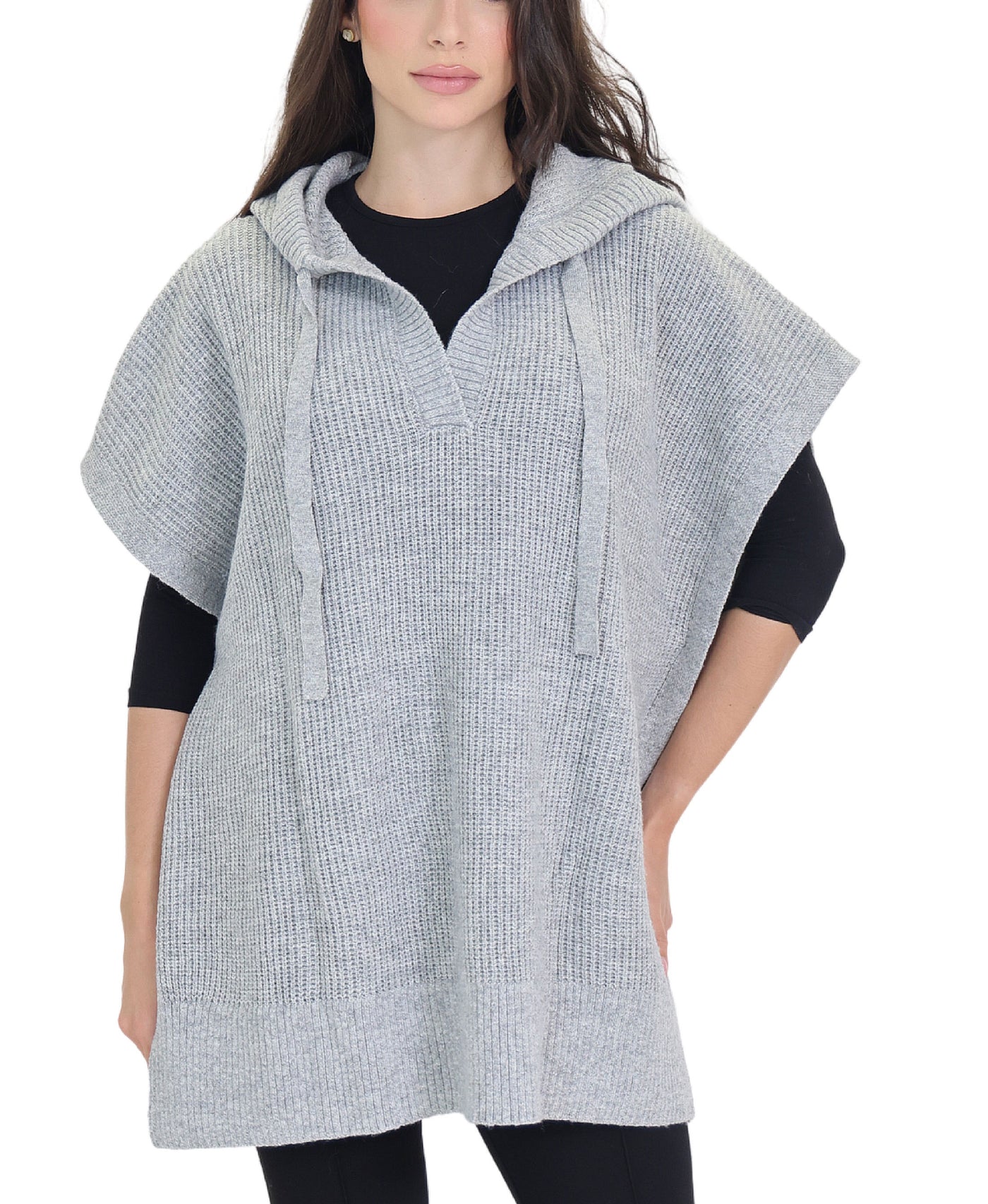 Waffle Poncho w/ Hood view 1