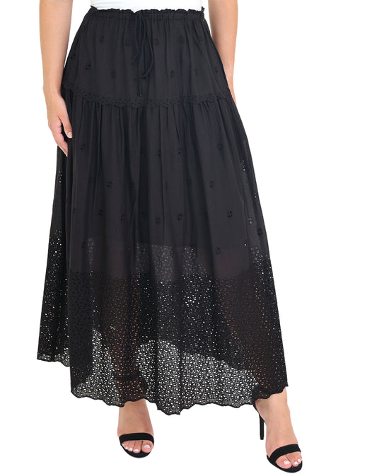 Eyelet Midi Skirt view 
