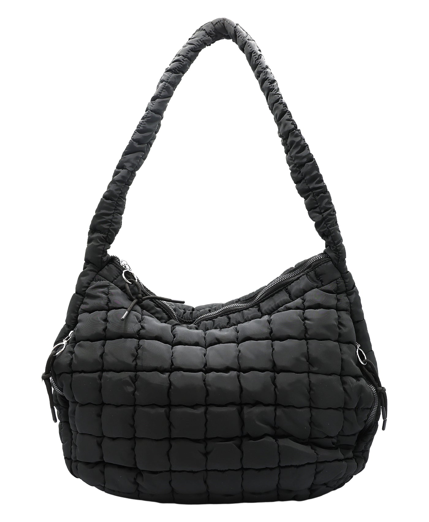 Quilted Puffer Crossbody Hobo Bag view 1