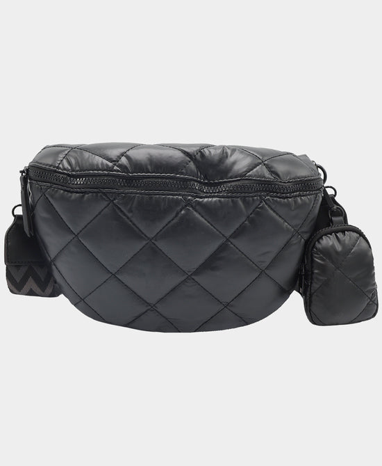 Quilted Puffer Sling Bag w/ Coin Purse view 