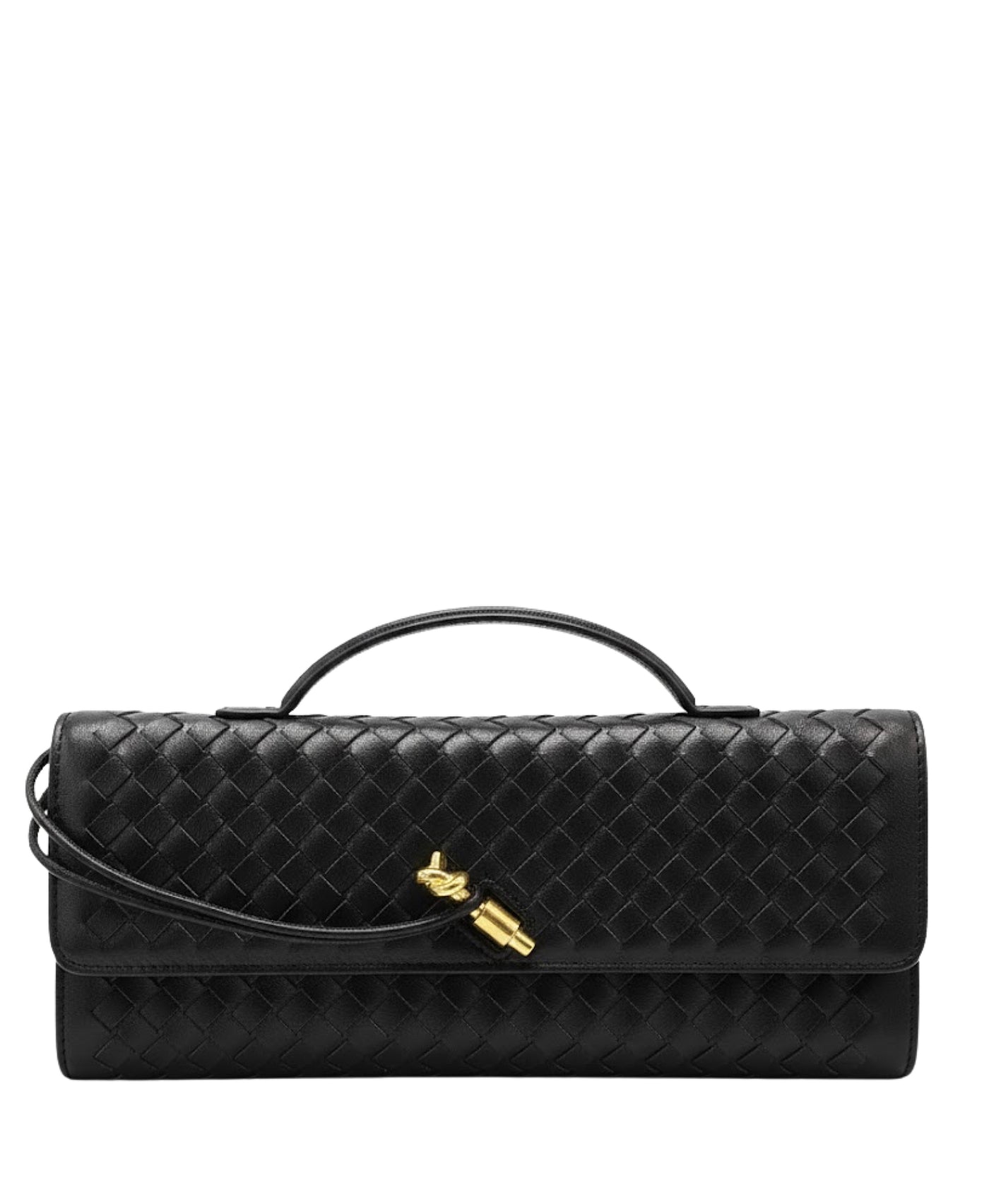 Woven Faux Leather Handbag view 1
