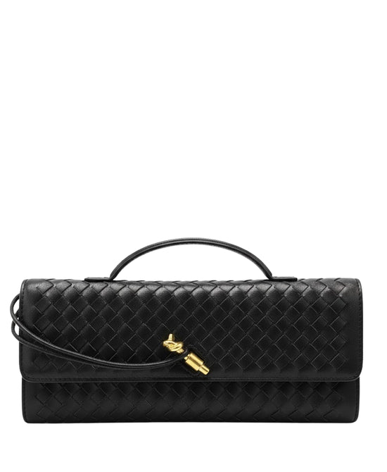 Woven Faux Leather Handbag view 