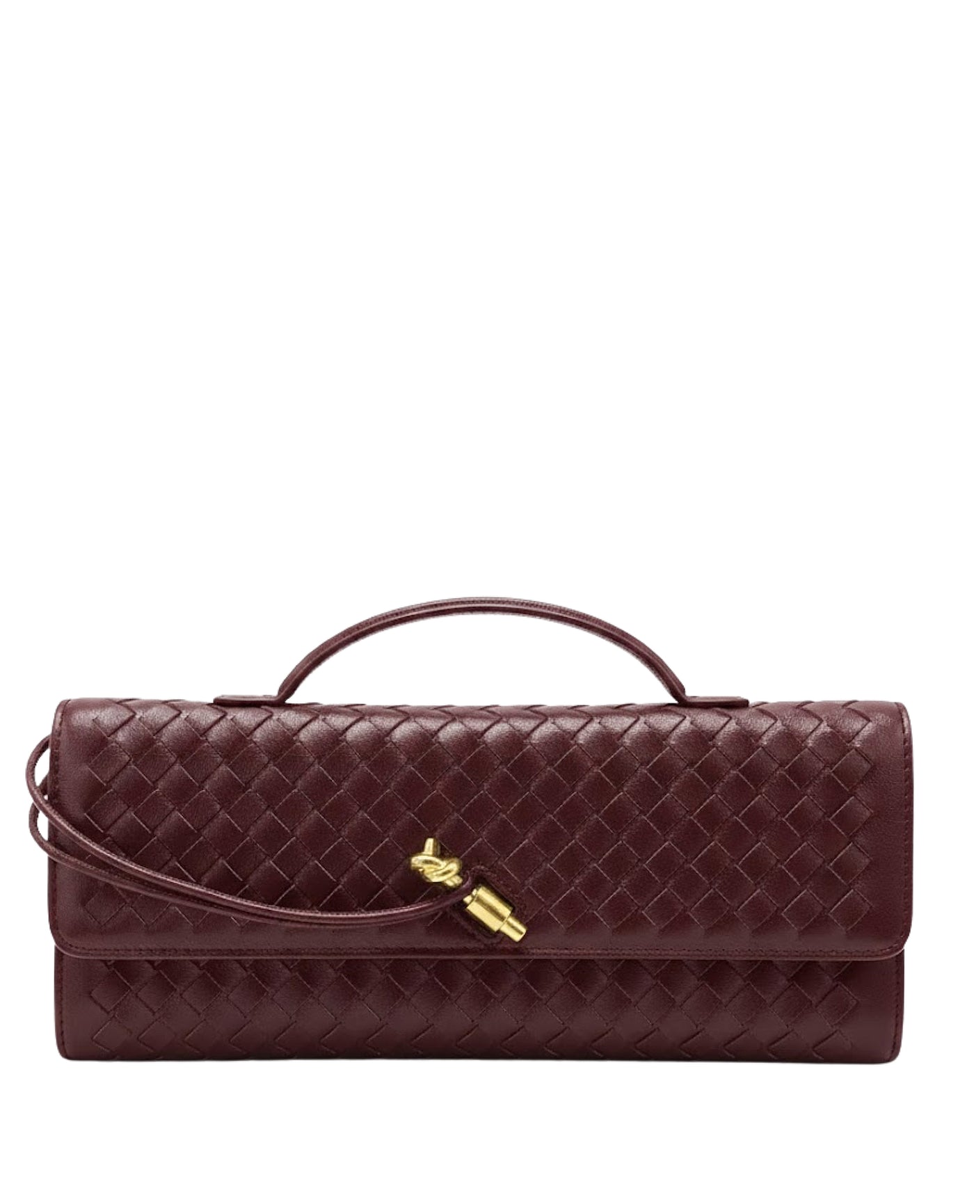Woven Faux Leather Handbag view 1