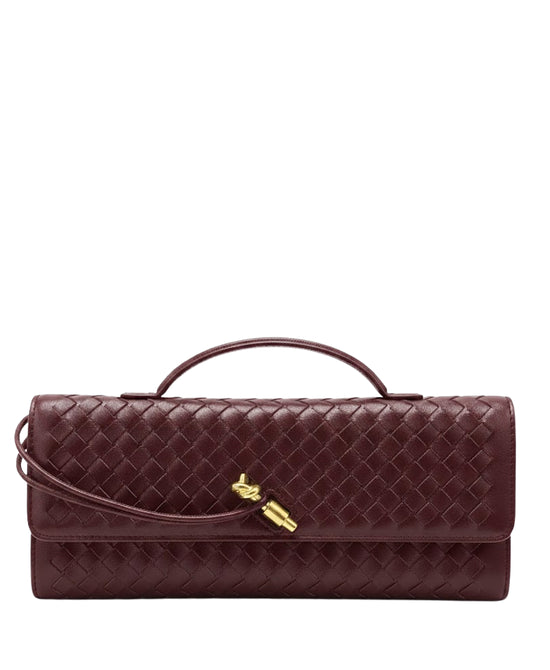 Woven Faux Leather Handbag view 