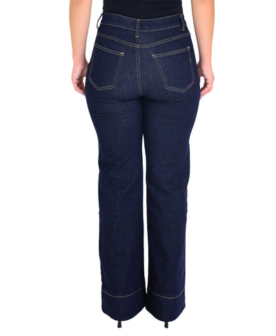 Wide Leg Jeans w/ Contrast Seam image 2
