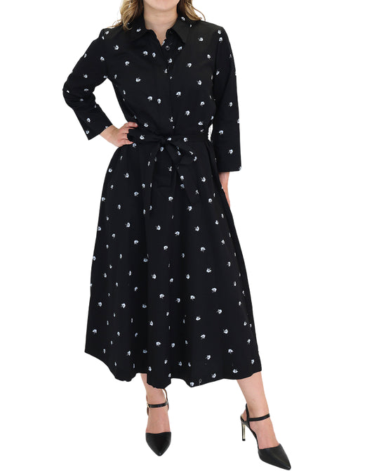 Floral Maxi Shirt Dress view 