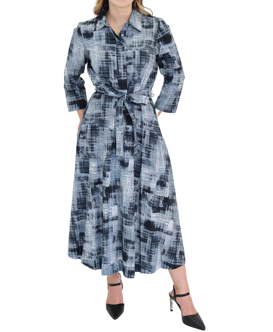 Print Maxi Shirt Dress view 