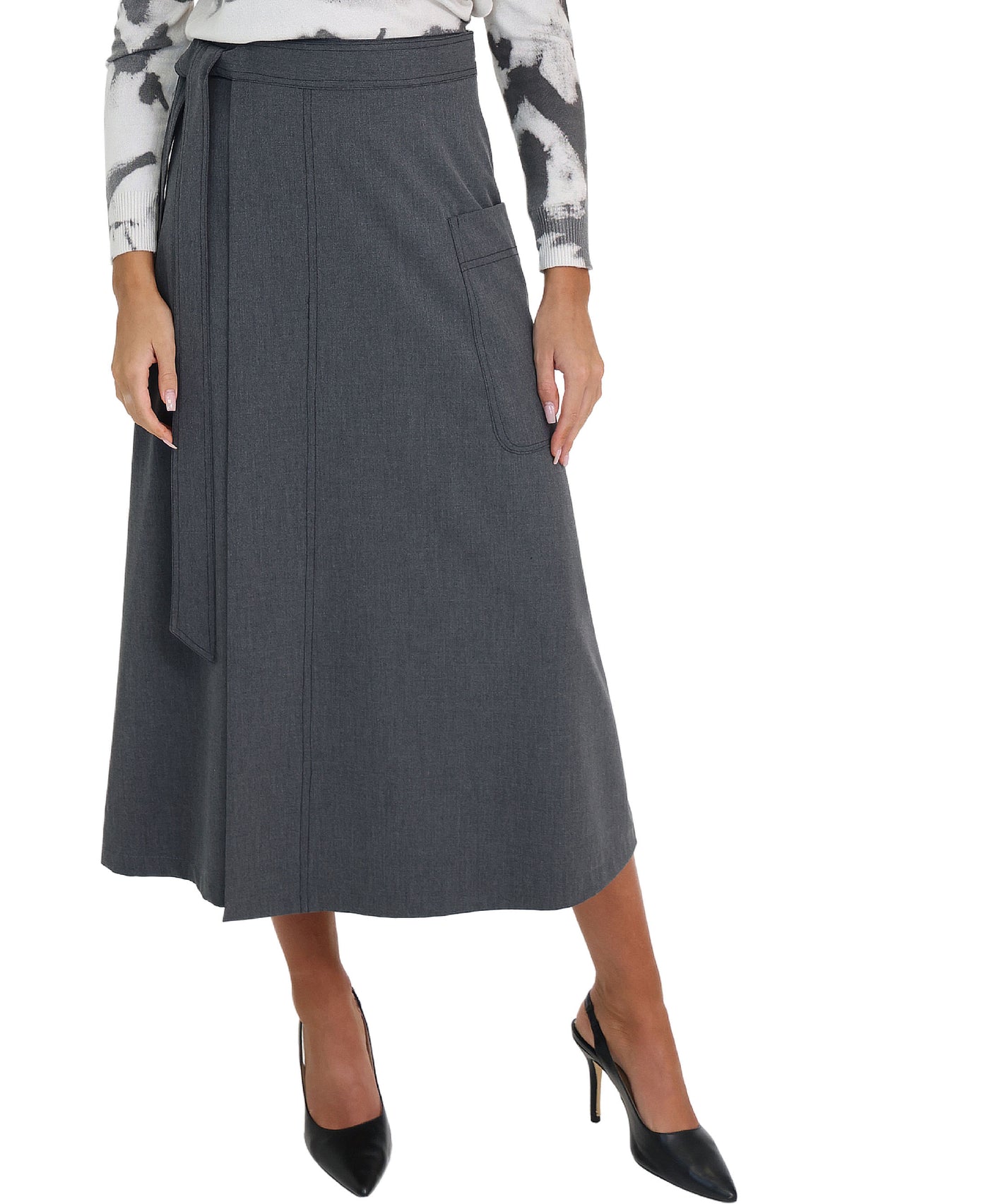 Solid Midi Skirt view 1