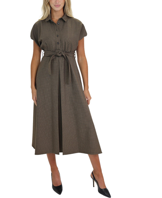 Houndstooth Midi Dress view 