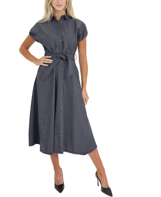 Houndstooth Midi Dress view 