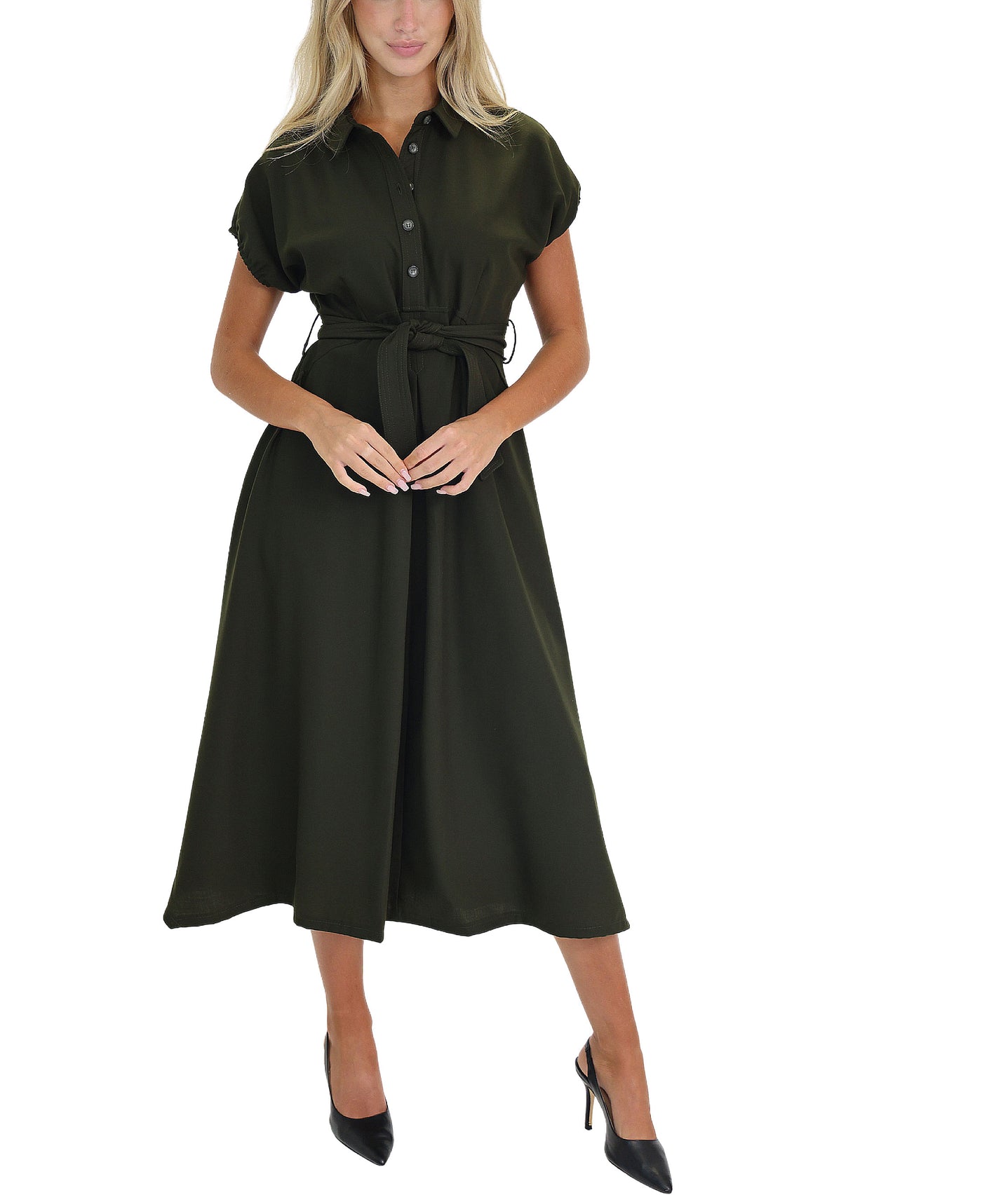 Solid Midi Dress view 1
