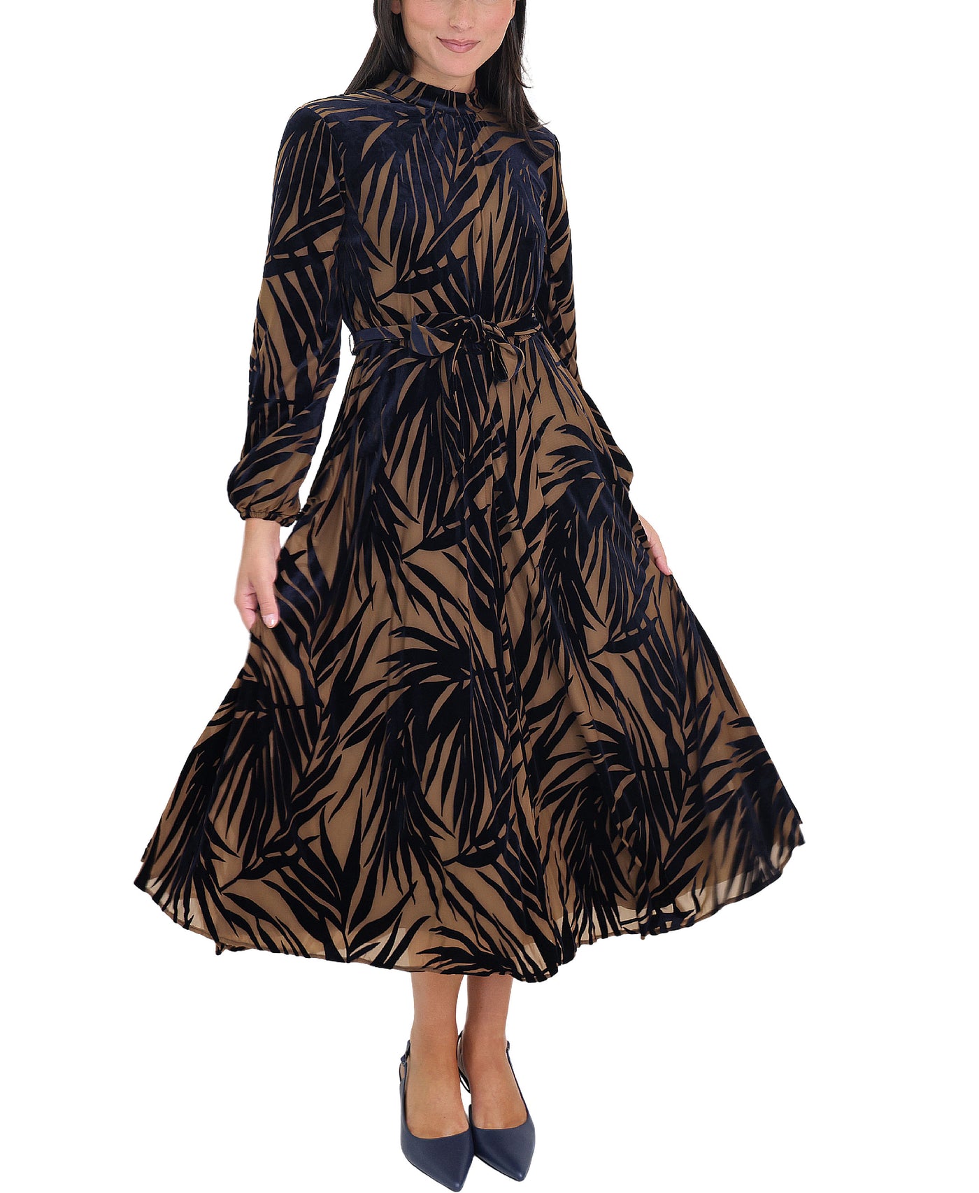 Velvet Burnout Midi Dress view 1