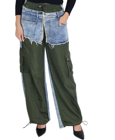 Jogger w/ Denim Trim image 1