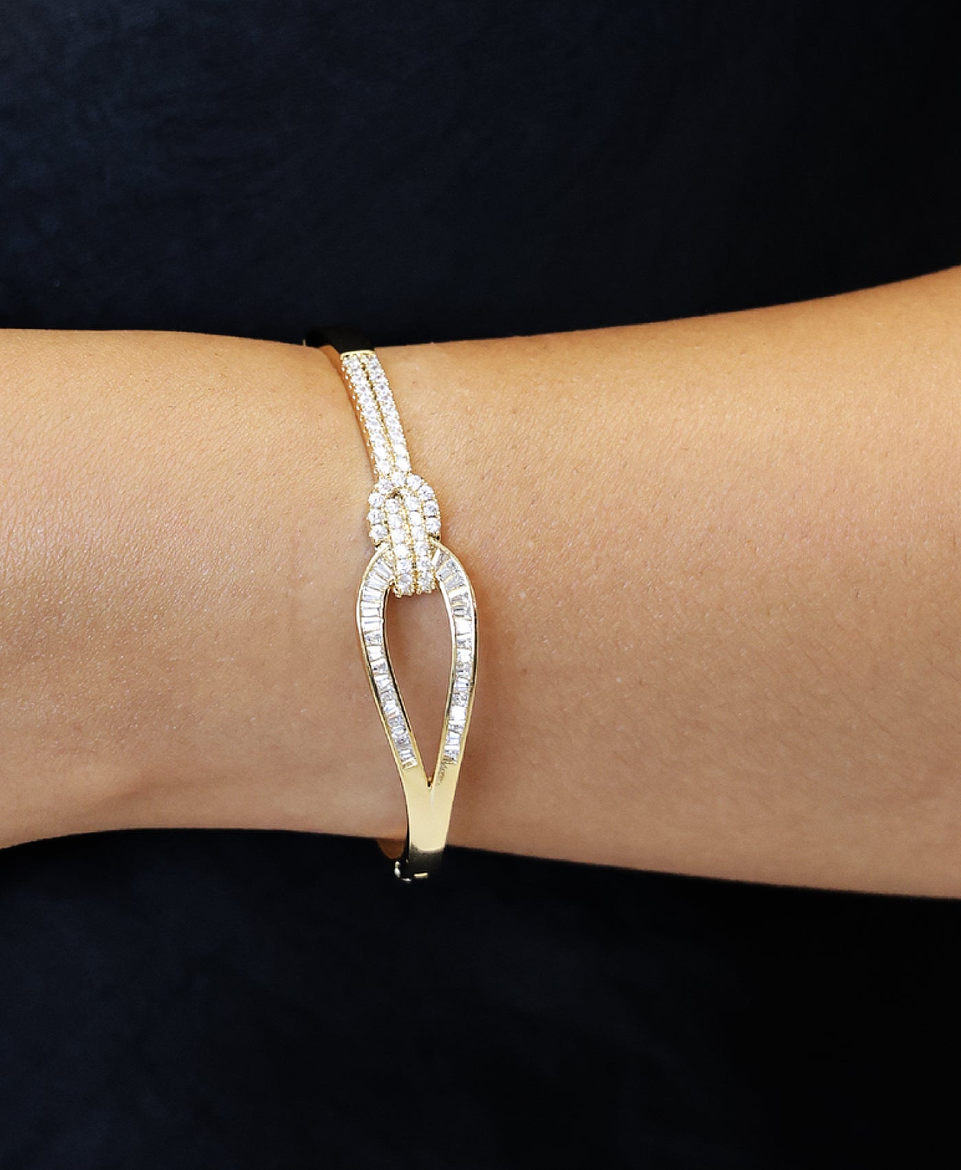 Cubic Zirconia Cuff Bracelet view 1