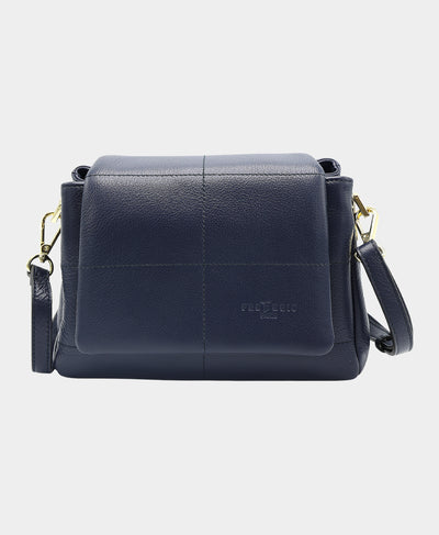 Small Leather Crossbody Bag w/ Stitching Detail image 1