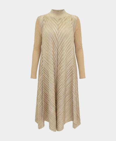 Plisse Asymmetrical Midi Dress image 2
