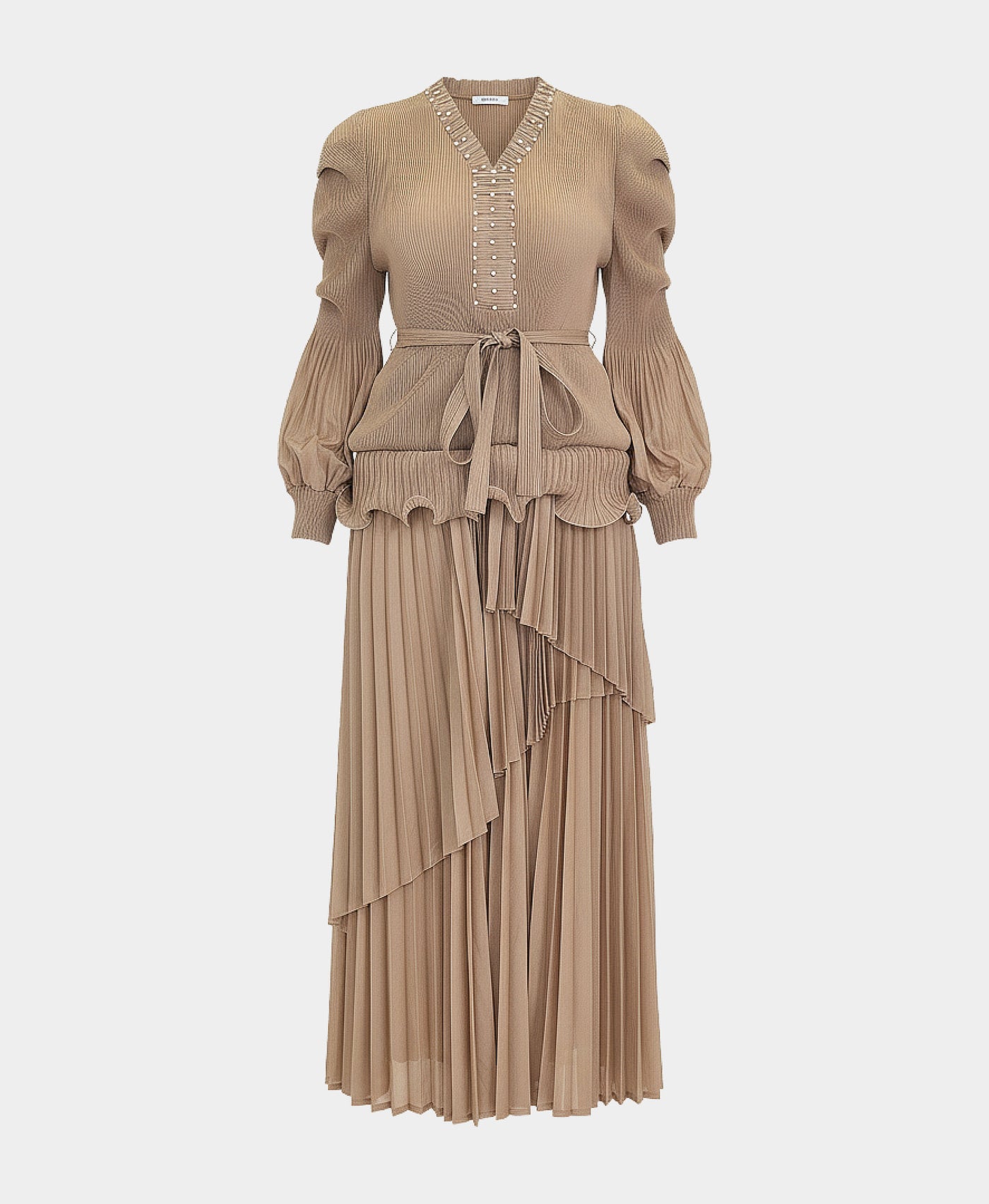 Plisse Dress w/ Pearls view 2