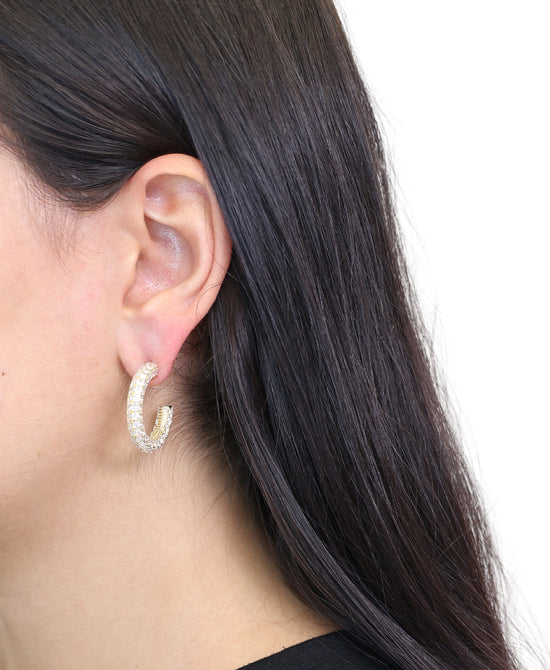 Cubic Zirconia Hoop Earrings view 