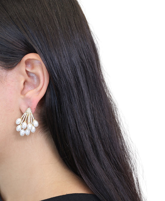 Faux Pearl Drop Earrings view 