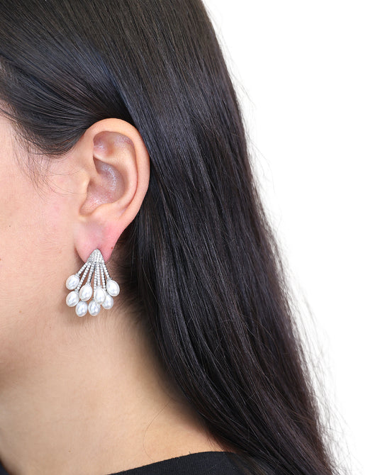 Faux Pearl Drop Earrings view 