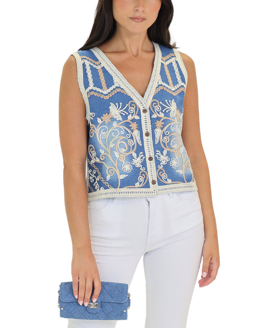 Embroidered Top view 