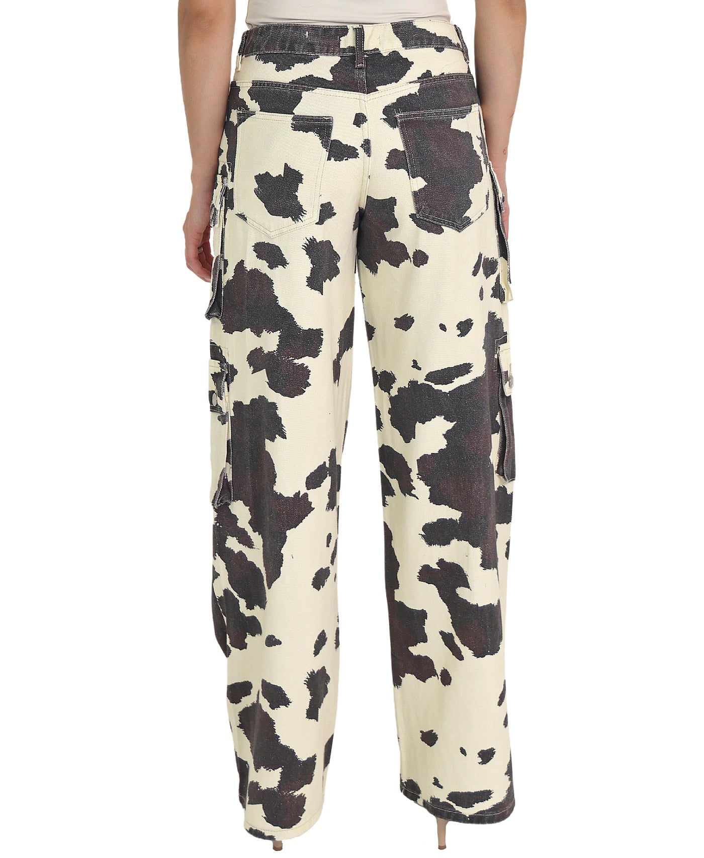 Cow Print Cargo Pants view 2