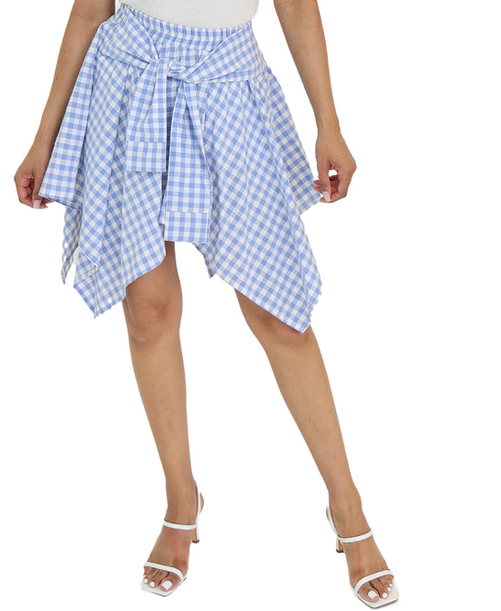 Asymmetrical Gingham Skirt view 
