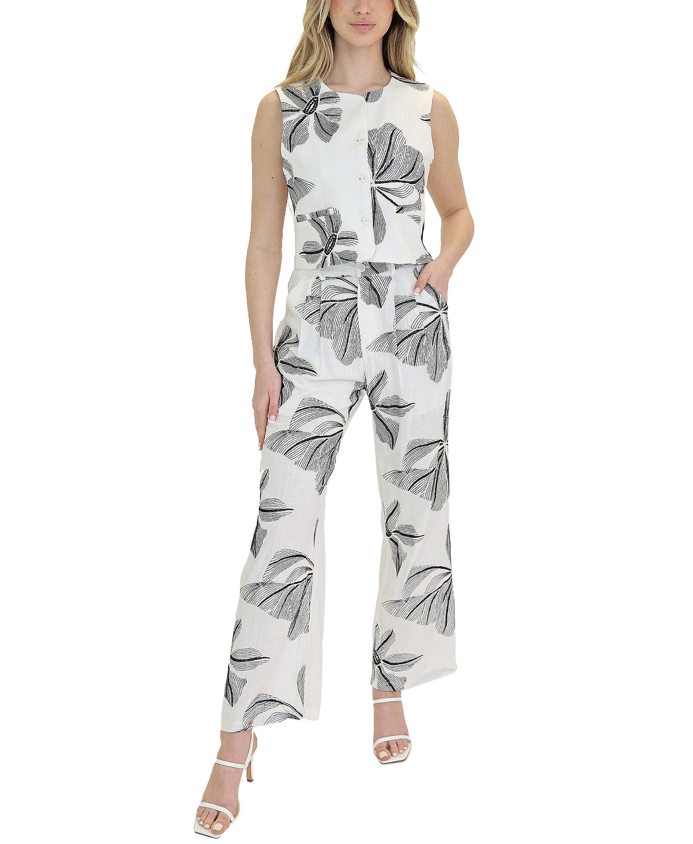 Printed Top & Pants Set- 2 Pc Set view 1
