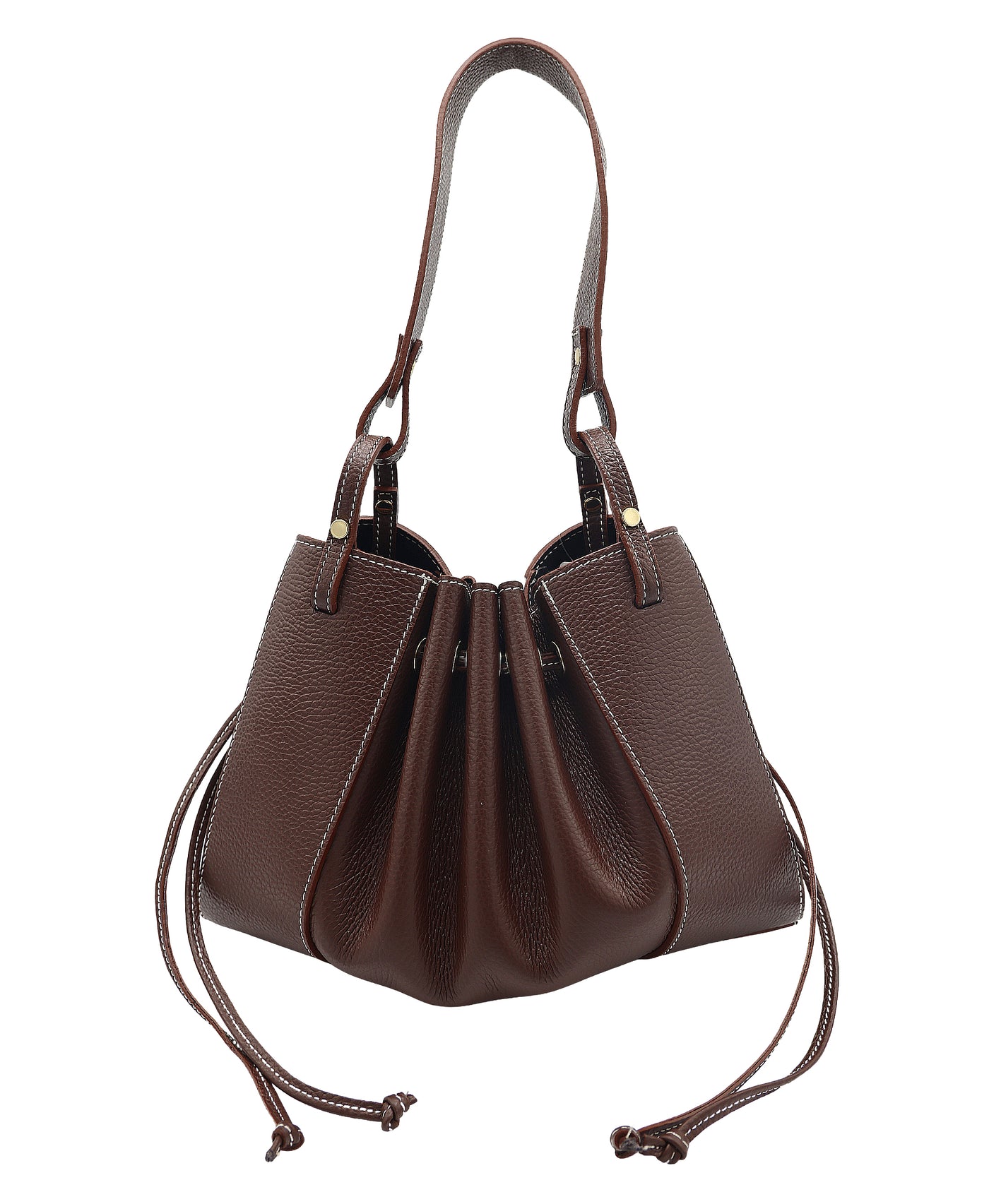 Faux Leather Accordion Handbag view 1