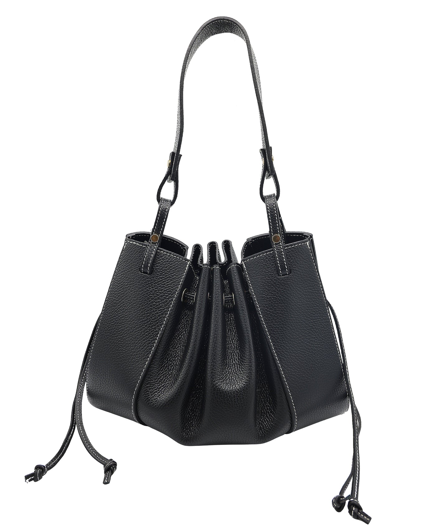 Faux Leather Accordion Handbag view 1