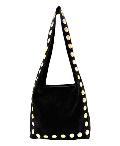 Suede Studded Shoulder Bag image 1