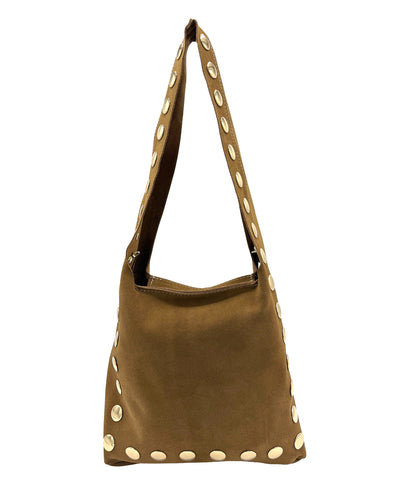 Suede Studded Shoulder Bag image 2