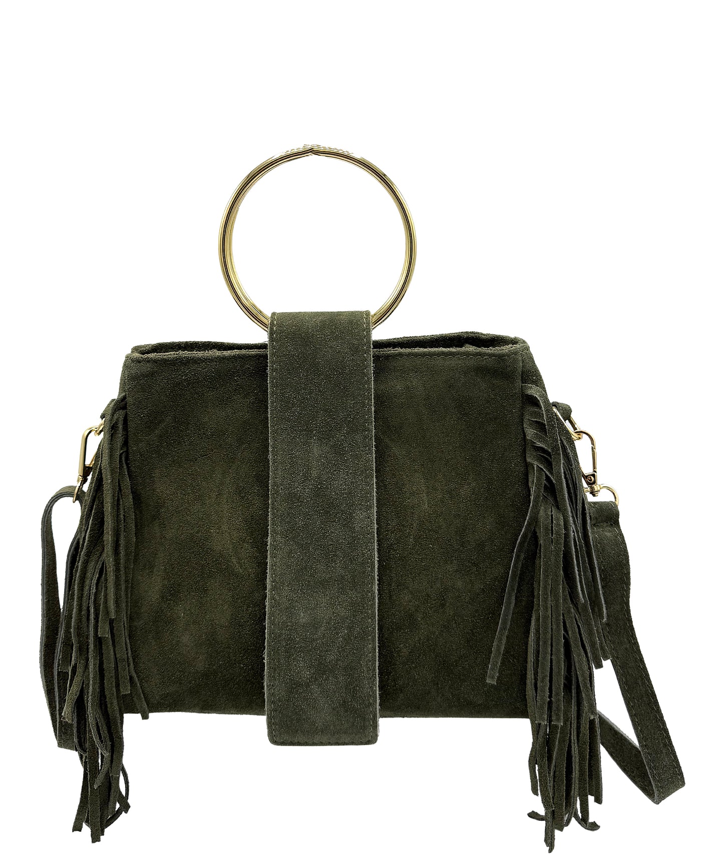 Suede Fringe Handbag view 1
