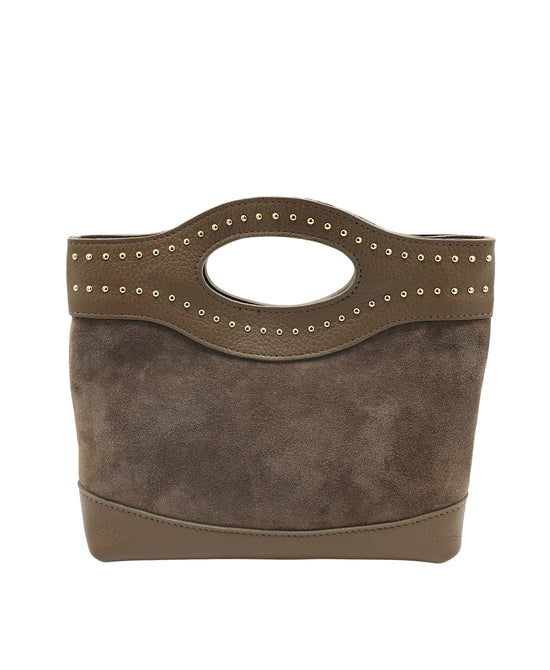 Suede Handbag w/ Studs view 