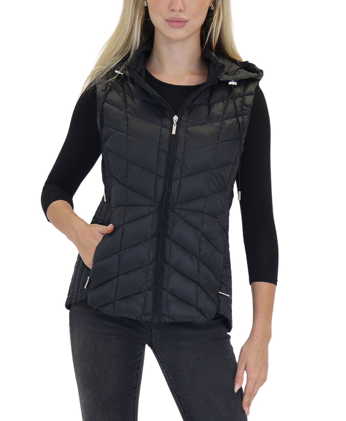 Packable Hooded Vest view 1