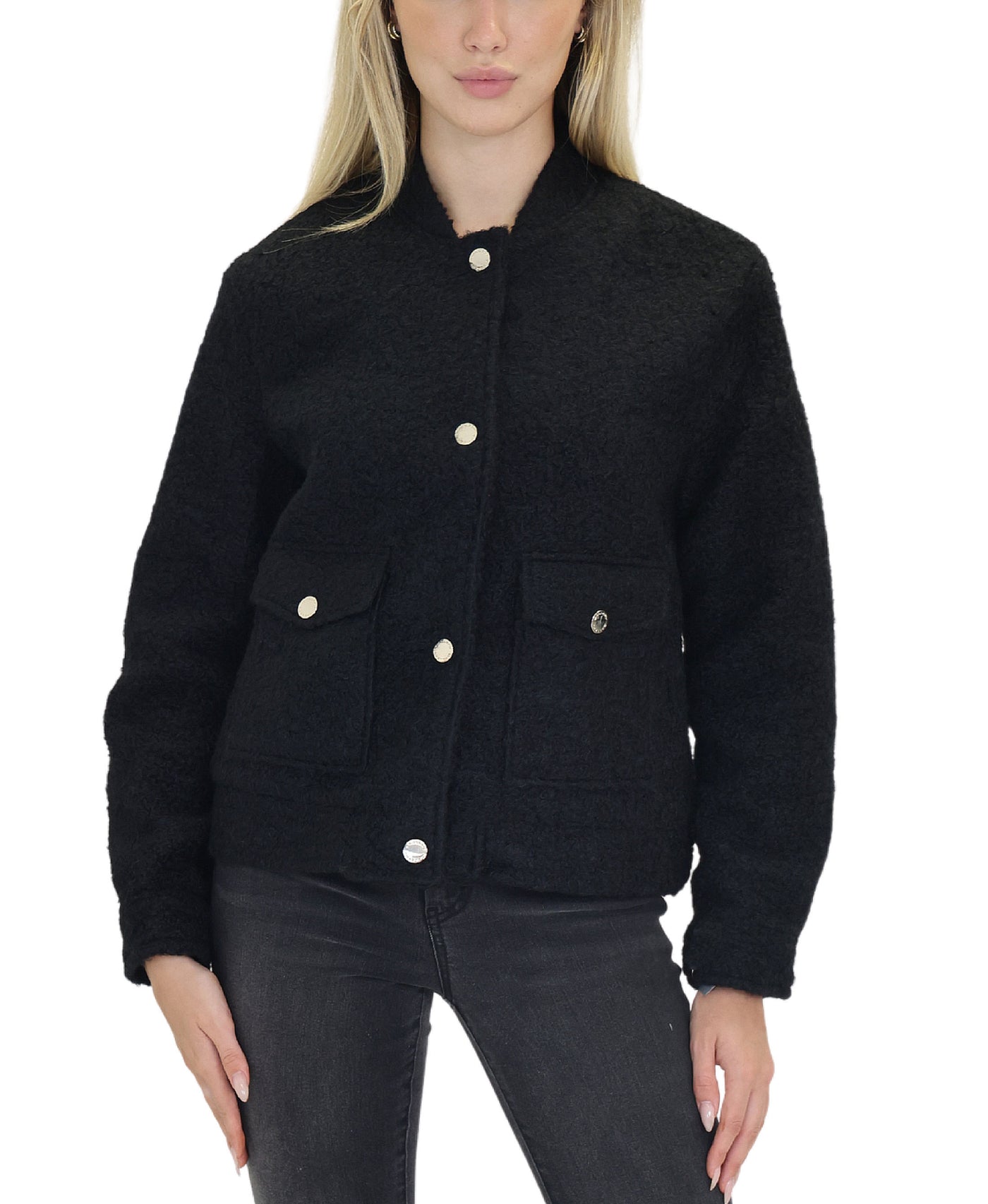 Boucle Bomber Jacket view 1