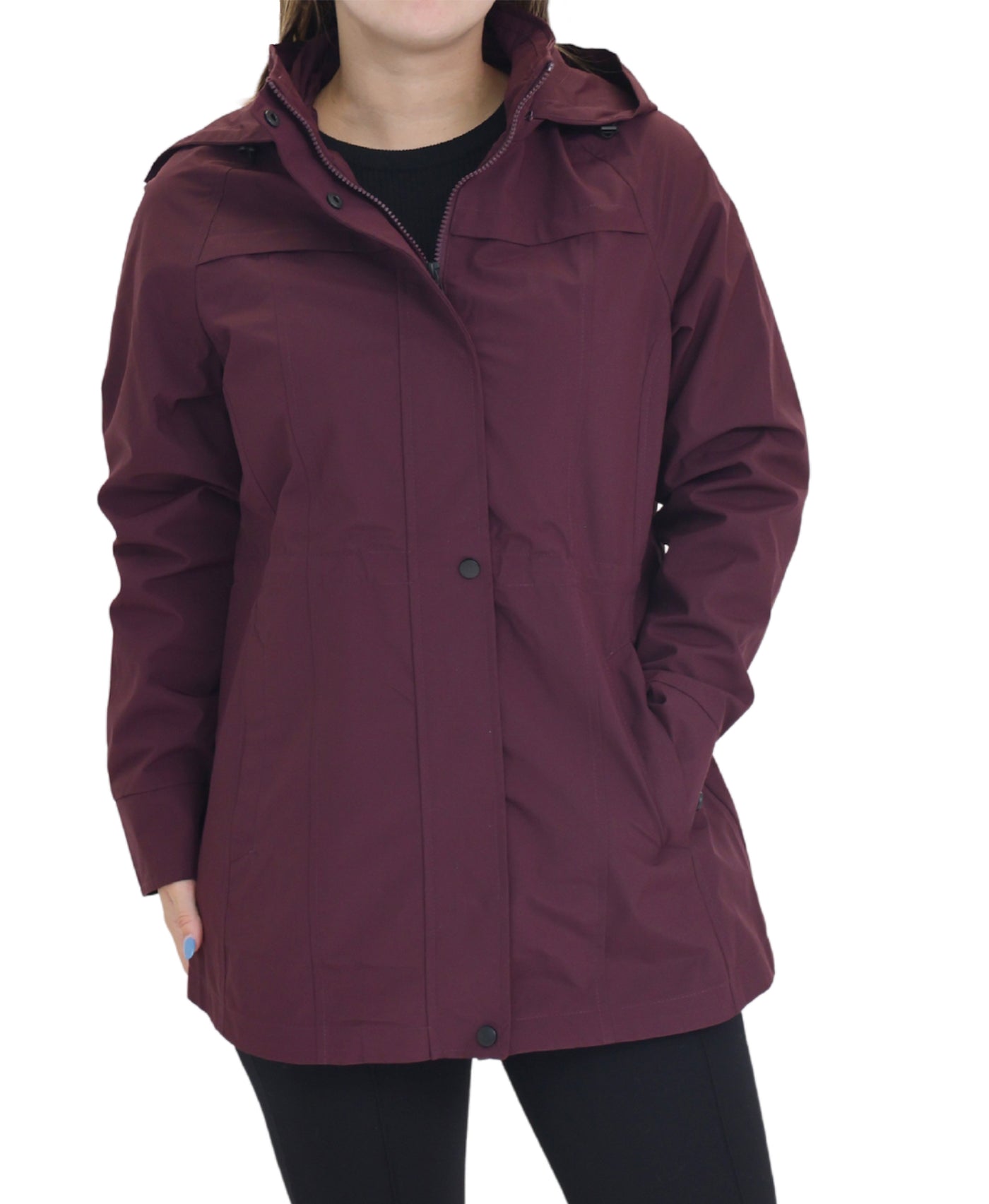 Packable Hooded Rain Coat view 1