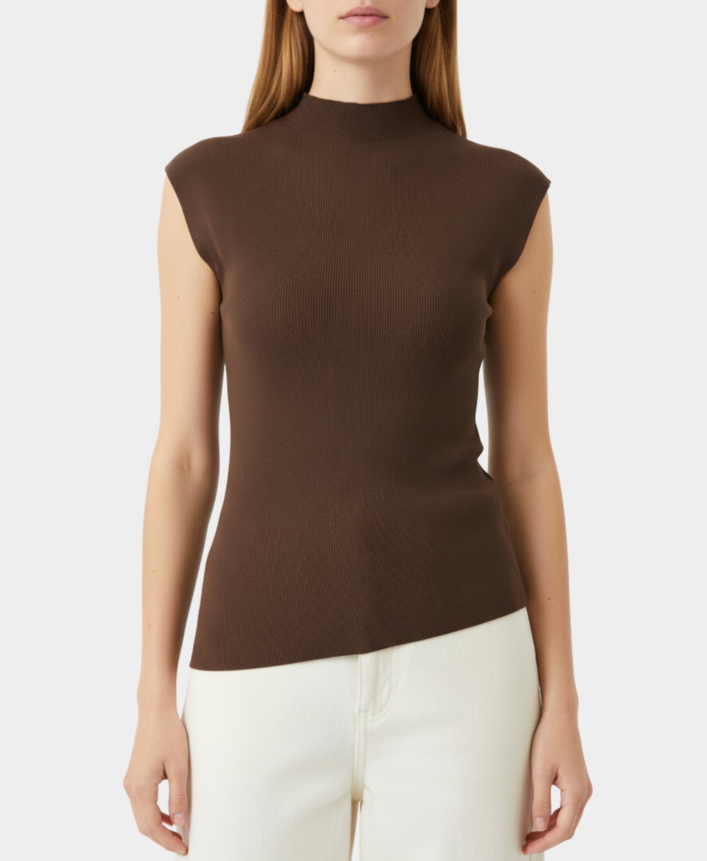 Asymmetrical Mock Neck Top view 4