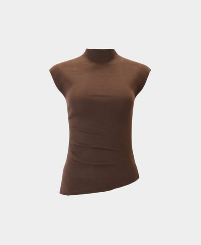 Asymmetrical Mock Neck Top image 6
