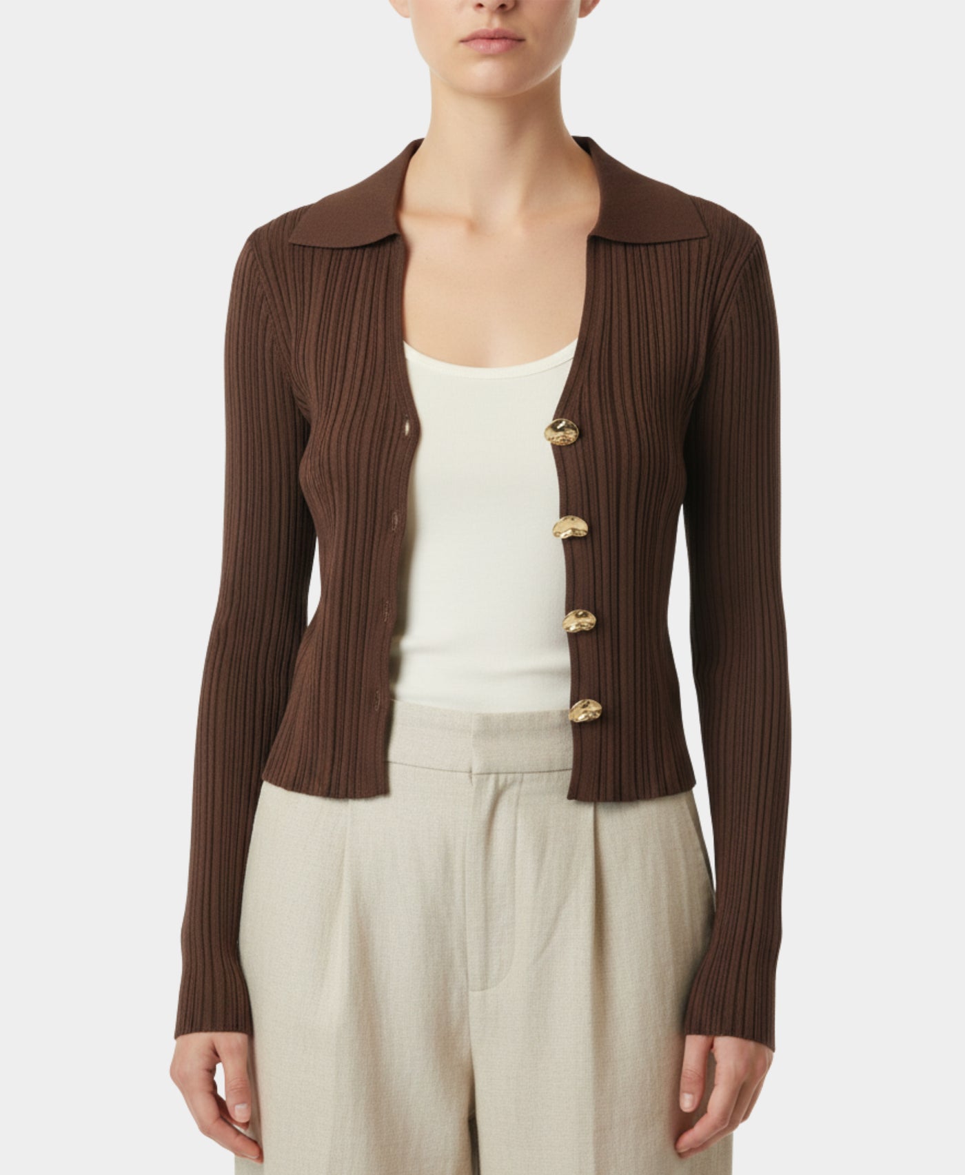 Knit Top w/ Gold Buttons view 4