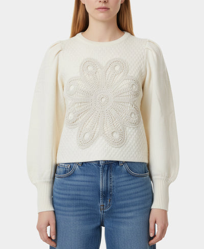 Sweater w/ Crochet Detail image 1