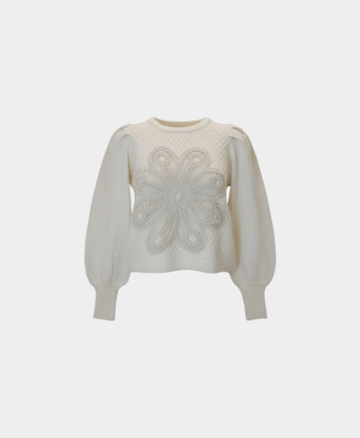 Sweater w/ Crochet Detail image 3