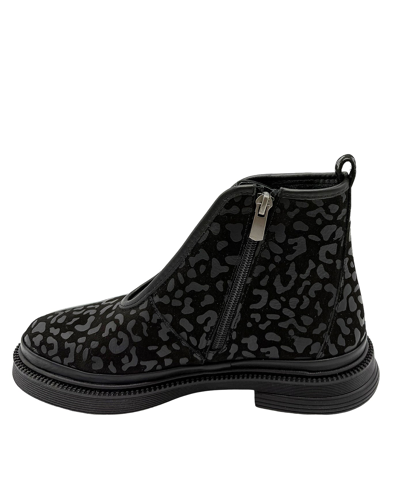 Leather Leopard Printed Bootie view 2