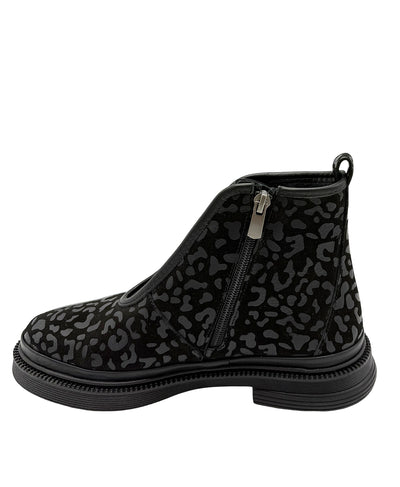 Leather Leopard Printed Bootie image 2